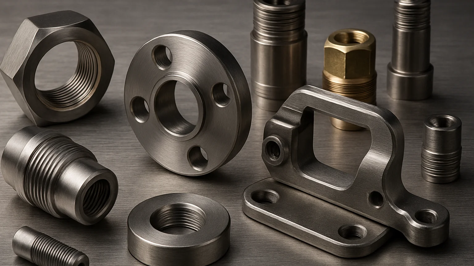 Machined vehicle fittings and industrial steel latch components p